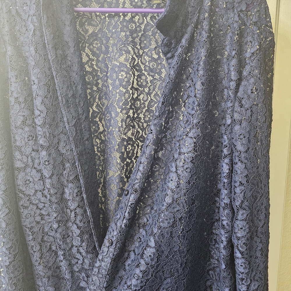 JM collection blue blouse
